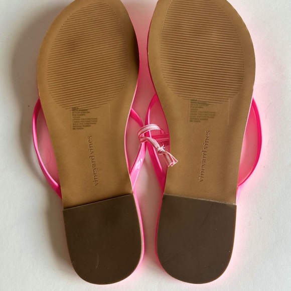 New Vineyard Vines Pink Wave Skinny Strap Flip Flops size 8 - Picture 7 of 13
